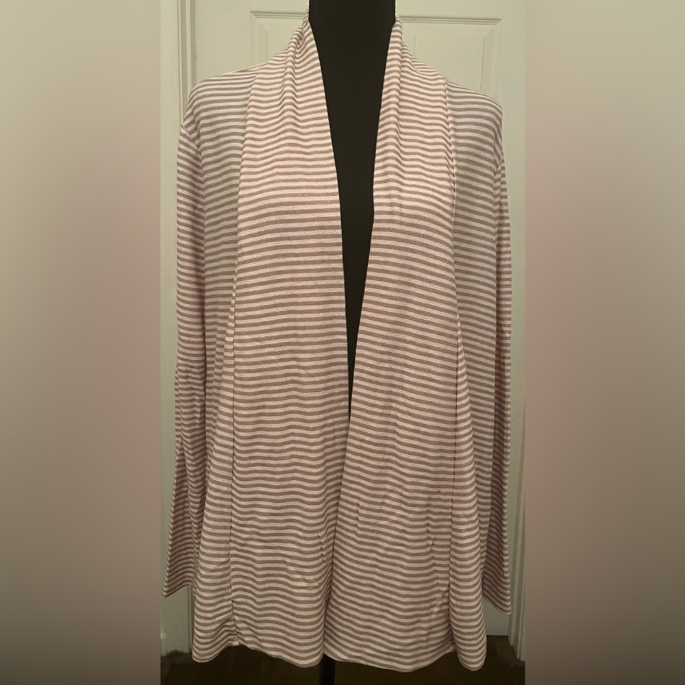 Signature Studio Beige and Cream Striped Blouse